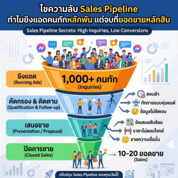 image 9 ไขความลับ Sales Pipeline ทำไมยิงแอดคนทักหลักพัน แต่จบที่ยอดขายหลักสิบ
