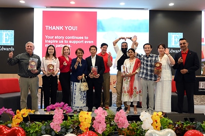Edwards Lifesciences brought together five patients from across Asia Pacific with the people behind their heart valves, connecting patient journeys with the work that helps transform lives. Edwards Lifesciences brought together five patients from across Asia Pacific with the people behind their heart valves, connecting patient journeys with the work that helps transform lives.