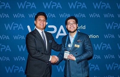 Michael Lou, WPA Chairman (left), and Hao Chenlong, CEO of WANPY® (right) Michael Lou, WPA Chairman (left), and Hao Chenlong, CEO of WANPY® (right)