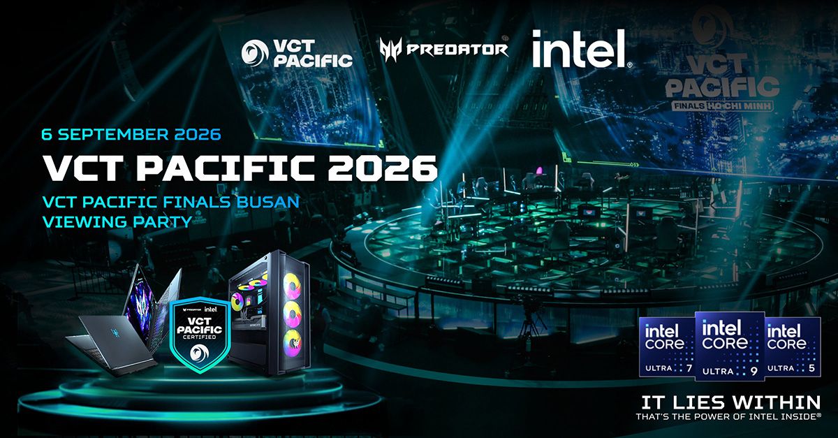MAY PR 2026 08 04 185156 3 Predator x Intel ชวนแฟน VALORANT ไทย ลุ้นบินสู่ปูซาน เชียร์ศึก VCT Pacific Finals Busan ประเทศเกาหลีใต้ แบบติดขอบสนาม พร้อมกิจกรรมสุดพิเศษตลอดทัวร์นาเมนต์