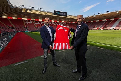 Rohit Mirpuri, CEO, and Anil Mirpuri, COO of VARIANSE. Photo Credit: Southampton FC. Rohit Mirpuri, CEO, and Anil Mirpuri, COO of VARIANSE. Photo Credit: Southampton FC.
